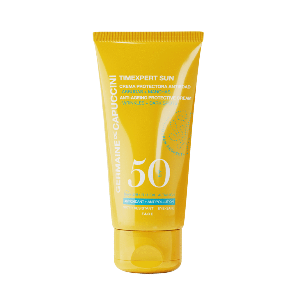 GERMAINE-TIMEXPERT SUN ANTI-AGEING PROTECTIVE CREAM WRINKLES+DARK SPOTS-SPF50 UVA+UVB+IR+HEVL ALTA/HIGH (50ML)