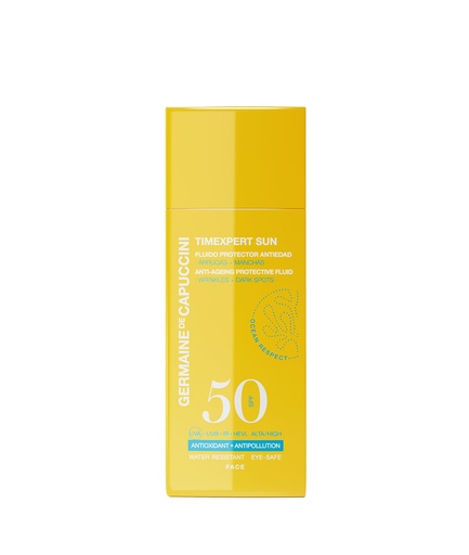 [I20539] GERMAINE-TIMEXPERT SUN ANTI-AGEING PROTECTIVE FLUID-WRINKLES+DARK SPOTS-SPF50 UVA+UVB+IR+HEVL ALTA/HIGH (50ML)